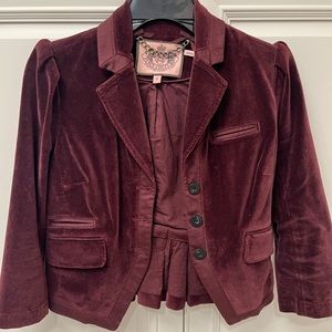 Juicy couture velvet jacket